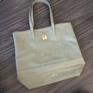 Large Embossed Monstera Tote Bag